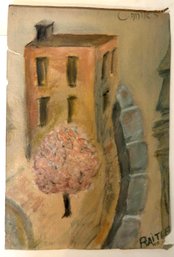 Jewish Midcentury Artist, ZOMA BAITLER (1908-1994)  'CANNES [France]'  Dated 1950. Pastel On Paper