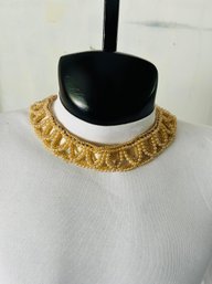 Vintage Midcentury Faux Pearls Collar