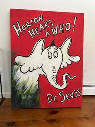 Dr Seuss Painted Book Cover Painting On Wood 36 X 48 X 3  Call For Shipping Arrangements