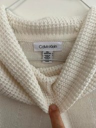 Off White Calvin Klein Long Sleeve Sweater SZ XS  NEW!
