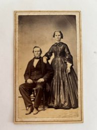 1895 - Victorian Wealthy Family Fashion Picture 2.5' X 4.0' Image Size Excellent