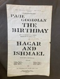 Al Carmines Director, Paul Goodman, Katherine Litz, Paul Goodman, 1963