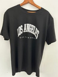 High Quality Black T-Shirt 'LOS ANGLES' SZ L