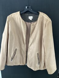 Vintage Chico's Leather Ladies Jacket SZ 2 (M-L)