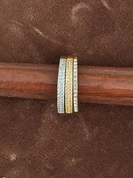 Stackable Gold And Silver  Rings (3) Set