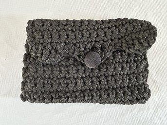 Hand Crochet Purse W/Vintage Button