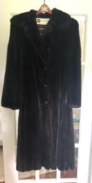 Pierre Balmain Dark Brown Mink Long Coat SZ M  Excellent!    Black Sable (?)