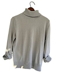 Studio Works Gray Silver Metallic Turtleneck SZ L