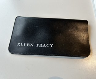 Vintage Ellen Tracy Women's Glasses Case Leather Pouch Made In Italy