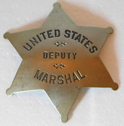 Vintage US Deputy Marshal Badge LA Stamp & Staty Co