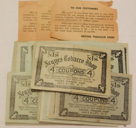 Wartime Tobacco Redemption Coupons And Notification Of Discontinue Redemption