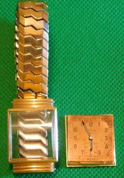 14K Gold Wristwatch As Found Normandie 17 Jewel Not Working
