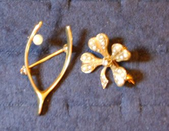 14 Kt Gold Pins (2) 5.4 Grams TW