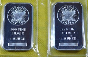 Sunshine Minting 1 Ounce .999 Bars (2)