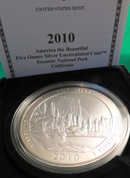 American The Beautiful 5 Ounce UNC Coin Yosemite National Park