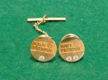 Navy Federal Credit Union Employee Pins 14 KT Gold 4.2 Grams