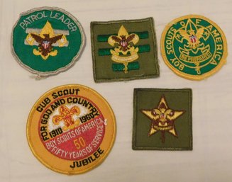 5 Vintage Boy Scouts Of America BSA Patches