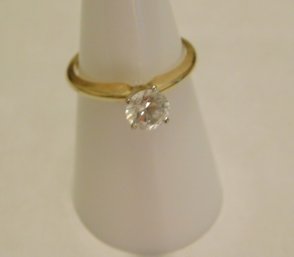 14 KT Gold Ring With FAKE Stone 2.6 Grams TW