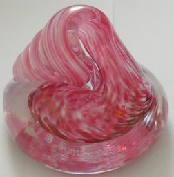 Art Glass Hand Made Thames Glass Signed (Pen Holder?)