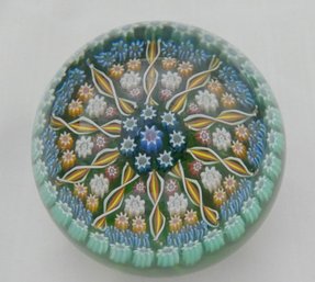Perthshire Millefiori Paperweight About 2 1/2 Inch Diameter