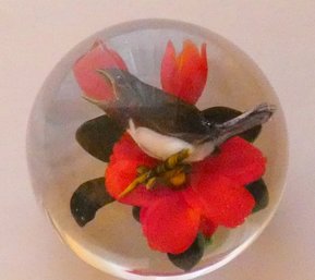 Rick Ayotte 2005 Signed Paperweight About 2 Inch Diameter