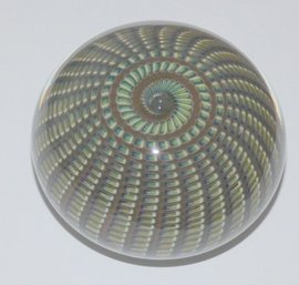 Glass Paperweight About 2 3/4 Inch Diameter