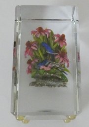 Signed Rick Ayotte 2003 Happiness Paperweight About 4 Inches Tall