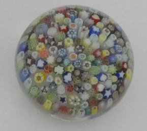 Parabelle  Millefiori Paperweight About 31/8 Inch Diameter