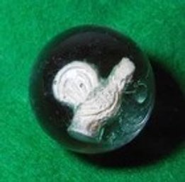 Vintage Handmade Glass Rooster Sulphate Marble