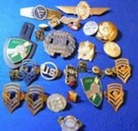 Military Banners, Insignia, Collar Pins