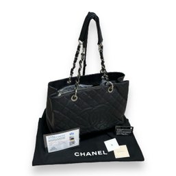 Vintage CHANEL Black Caviar Grand Shopping Tote GST