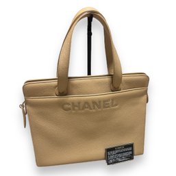 CHANEL 1997 Vintage Caramel Caviar Leather Shopper Tote