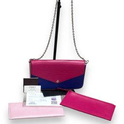 Louis Vuitton Bi-Color Fuchsia Indigo Epi Felicie Pochette