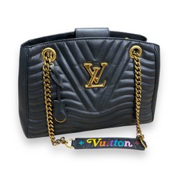 Louis Vuitton 2019 New Wave Quilted Leather Shoulder Bag - Black W/ COA