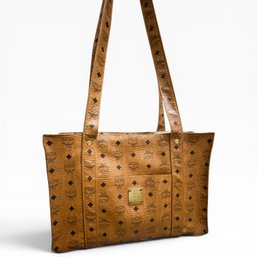 Vintage Cognac MCM Visetos Tote