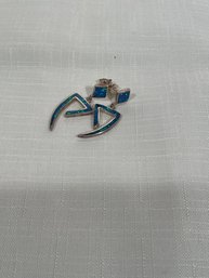 Funky Shape Silver With Blue And Green Sparkles 4 Grams