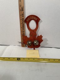 Leather Maple Leaf Door Bell Jingle Bell Door Hanging