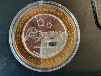 .999 Fine Silver , Gaming Token , Limited Edition 2001