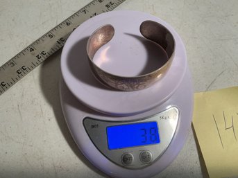 Silver Cuff Bracelet, Solid 38 Grams