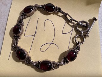Sterling Silver  Silpada Blood Red Garnet , Very Well Done