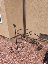 Rustic Metal Tricycle Plant Pot Holder