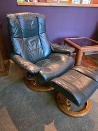 Ekornes Stressless Leather Chair In Forest Green - 1