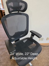 Adjustable Height Black Mesh Ergonomic Office Chair