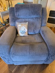 Grey Blue Electric Recliner With Cover