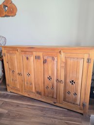 Rustic Hand-Carved Sideboard
