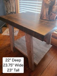 Grey Wood Laminate Side Table