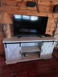 Wood Laminate Barn Door Entertainment Console