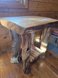 Natural Wood Side Table #2