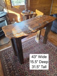 Live Edge Wooden Side Table