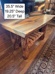 Natural Wood Side Table #3